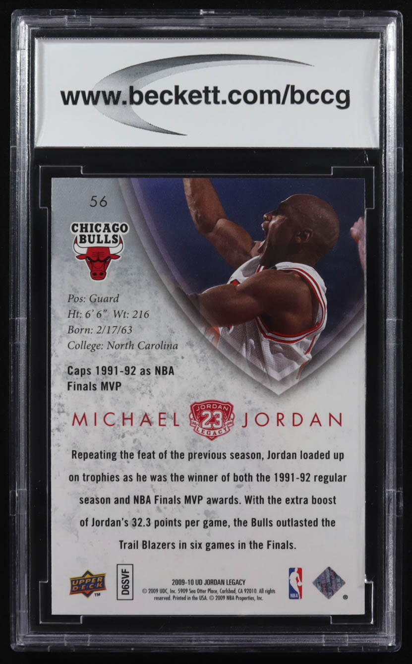Michael Jordan 2009-10 Upper Deck Michael Jordan Legacy Collection Gold #56 (BCCG 10) at PristineAuction.com Michael Jordan 2009-10 Upper Deck Michael Jordan Legacy Collection Gold #56 (BCCG 10) at PristineAuction.com