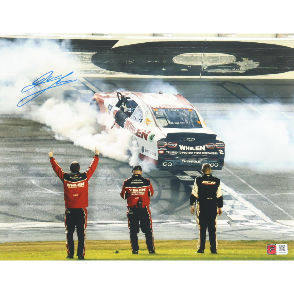 Jesse Love Signed Nascar 2025 Daytona Win 11x14 Photo (PA) at PristineAuction.com