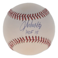 John Smoltz Signed OML Baseball Inscribed "HOF 15" (JSA) at PristineAuction.com