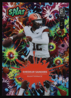 Shedeur Sanders 2025 Wild Card Splat Background 6 Lazer #SS #1/1 RC at PristineAuction.com