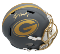 Brett Favre Signed Packers Full-Size Slate Alternate Speed Helmet (Radtke) at PristineAuction.com