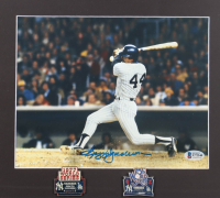 Reggie Jackson Signed Yankees Custom Framed Photo Display with (2) 1977 & 1978 Back To Back World Series Pins (Beckett) at PristineAuction.com