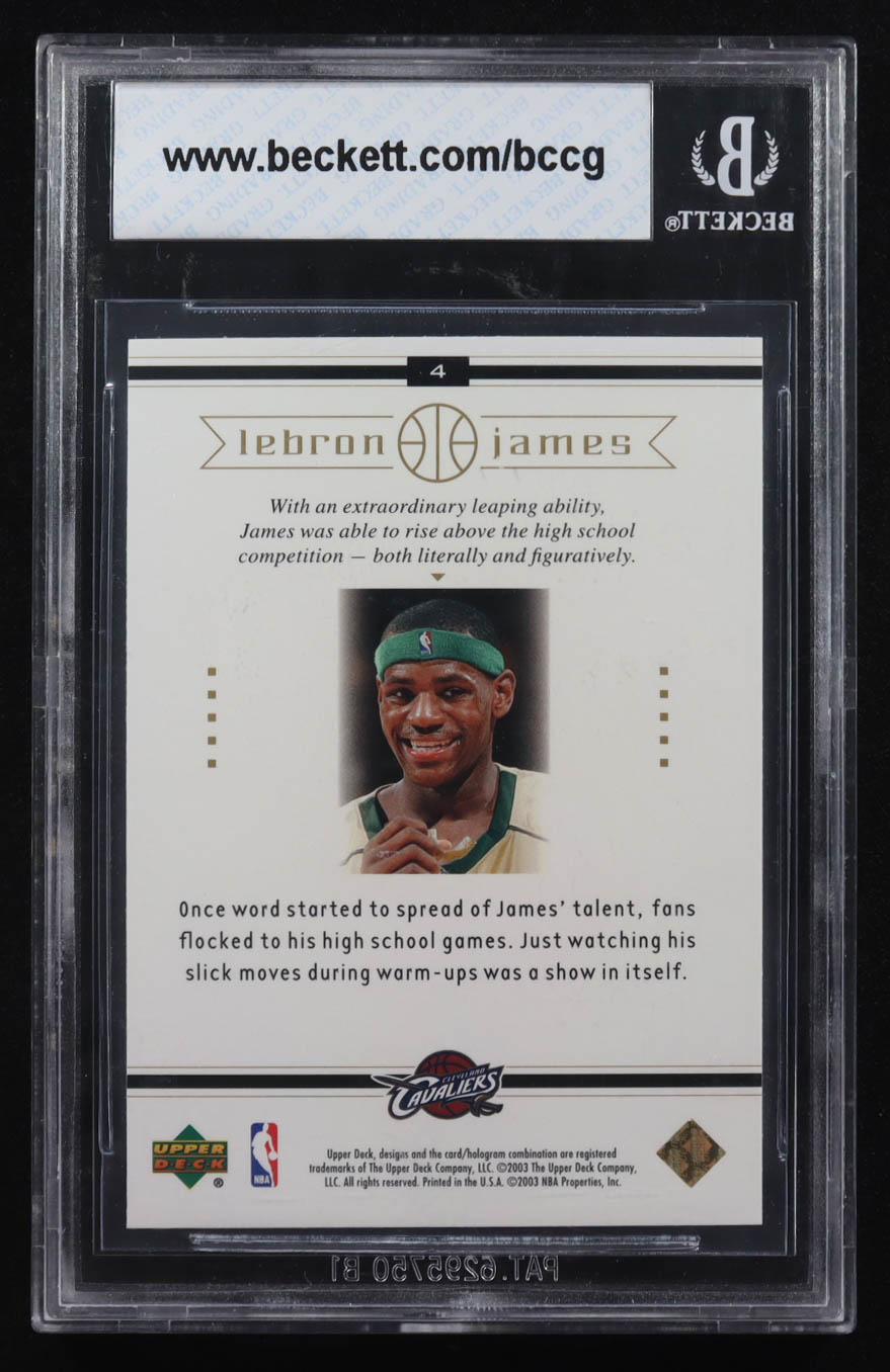 LeBron James 2003 Upper Deck LeBron James Box Set #4 RC (BCCG 10) at PristineAuction.com LeBron James 2003 Upper Deck LeBron James Box Set #4 RC (BCCG 10) at PristineAuction.com