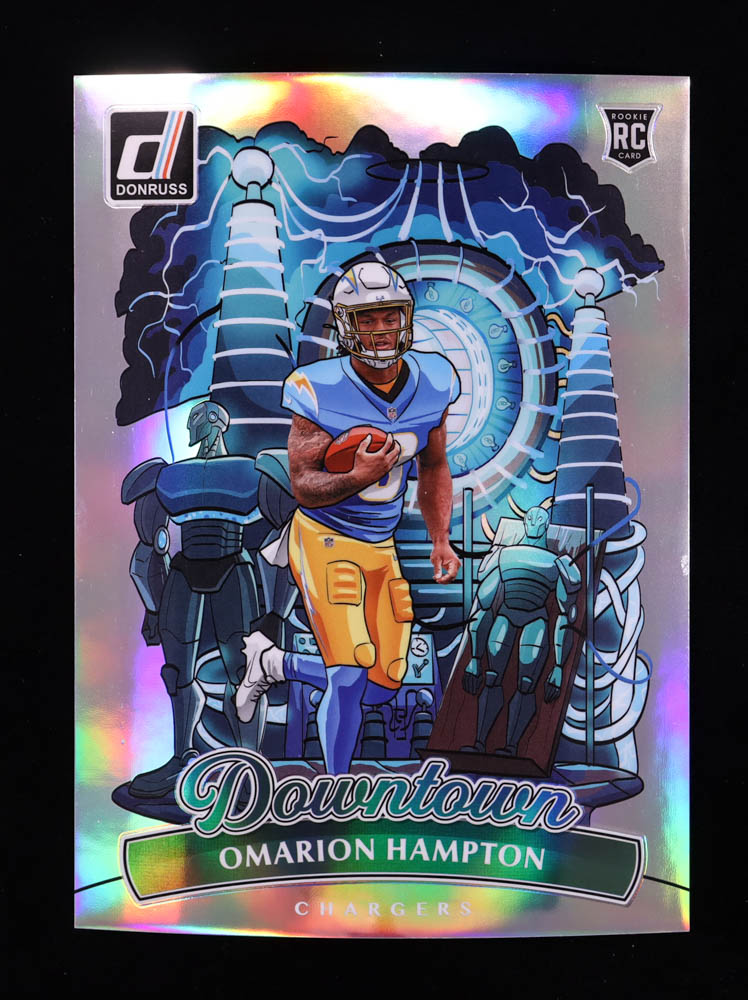Omarion Hampton 2025 Donruss Downtown! Oversize #16 RC at PristineAuction.com Omarion Hampton 2025 Donruss Downtown! Oversize #16 RC at PristineAuction.com