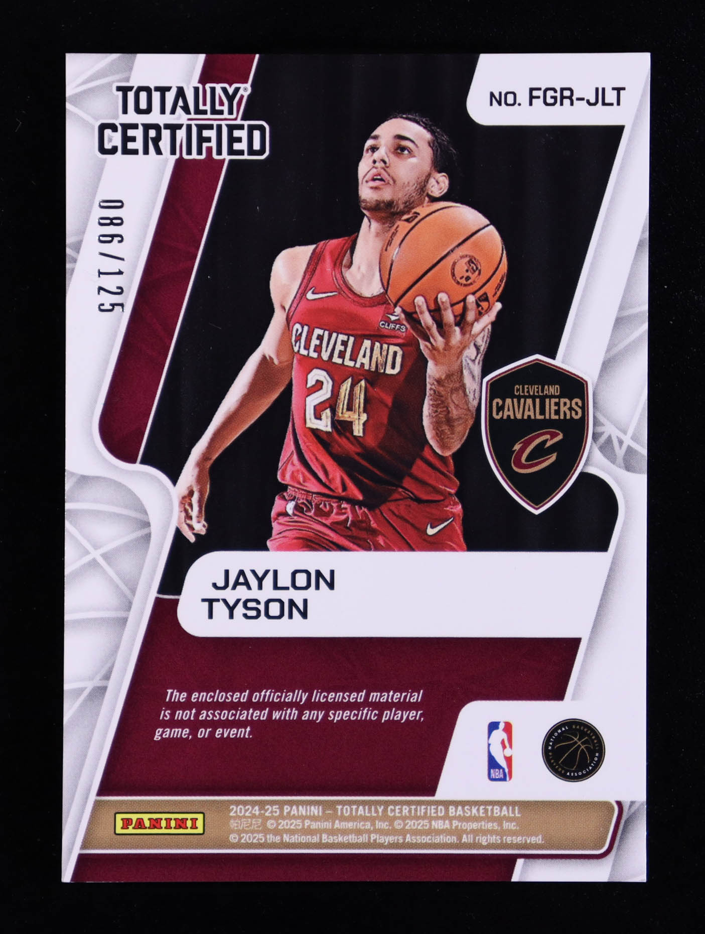 Jaylon Tyson 2024-25 Totally Certified Fabric of the Game Rookies #15 #86/125 RC at PristineAuction.com Jaylon Tyson 2024-25 Totally Certified Fabric of the Game Rookies #15 #86/125 RC at PristineAuction.com