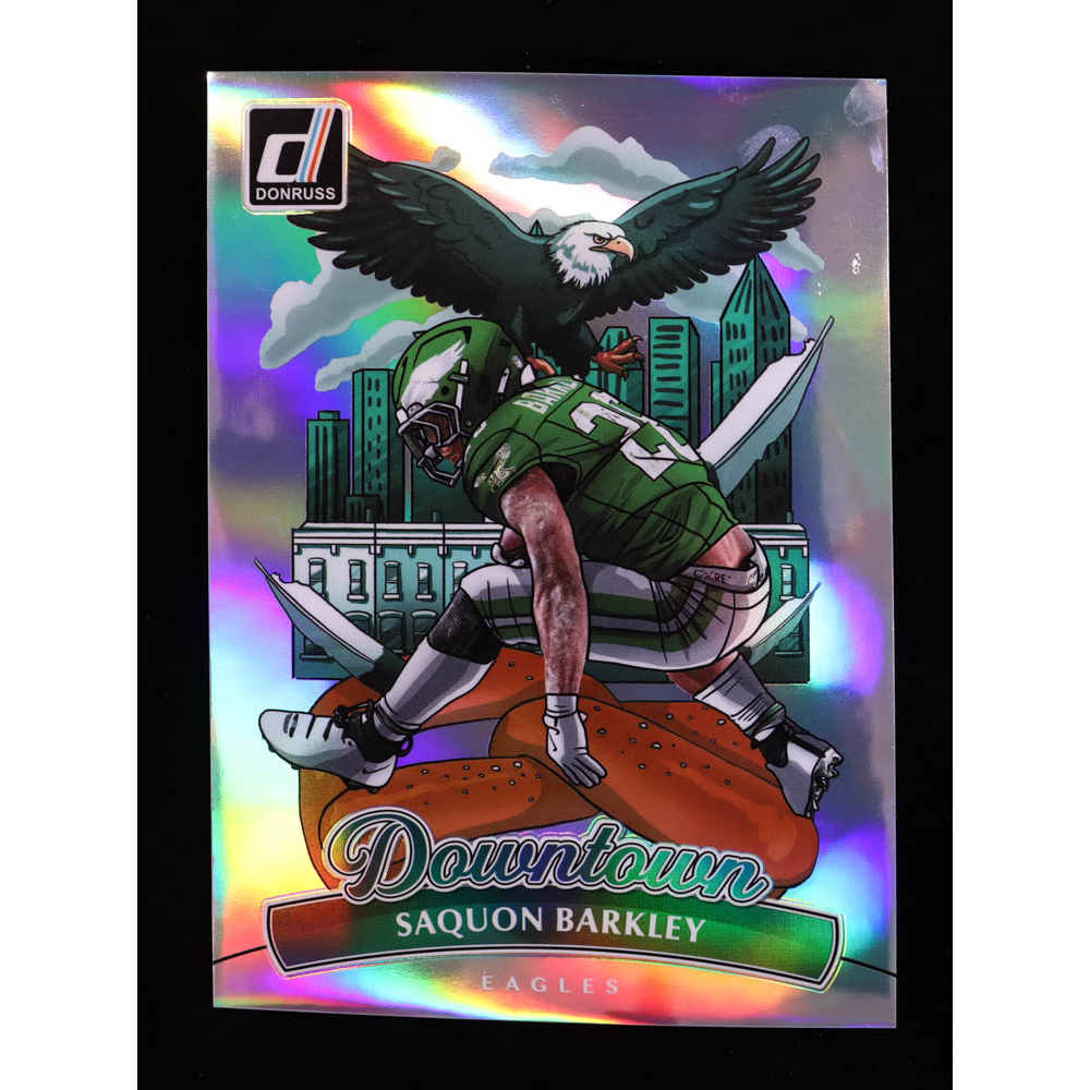 Saquon Barkley 2025 Donruss Downtown! Oversize #7 at PristineAuction.com