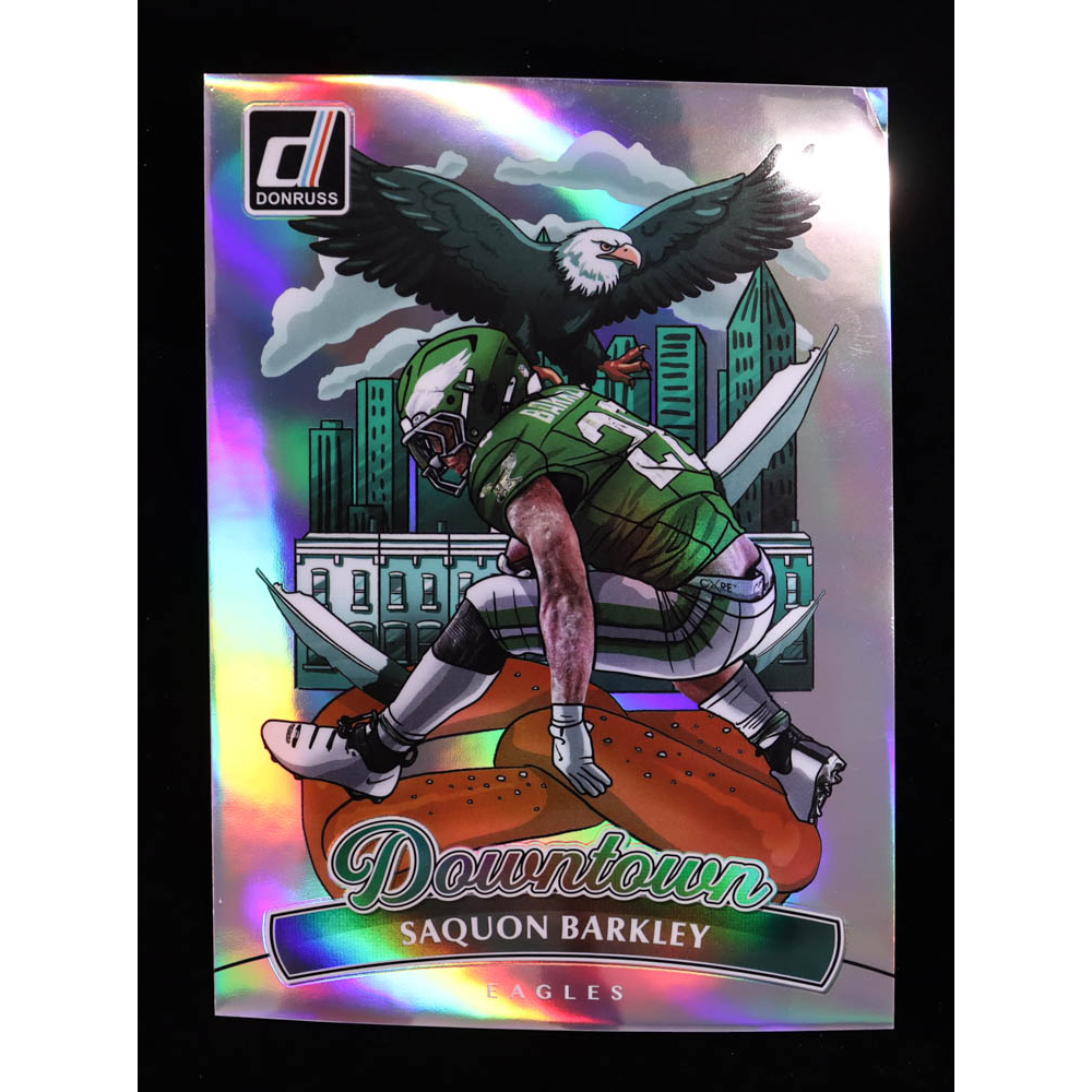 Saquon Barkley 2025 Donruss Downtown! Oversize #7 at PristineAuction.com