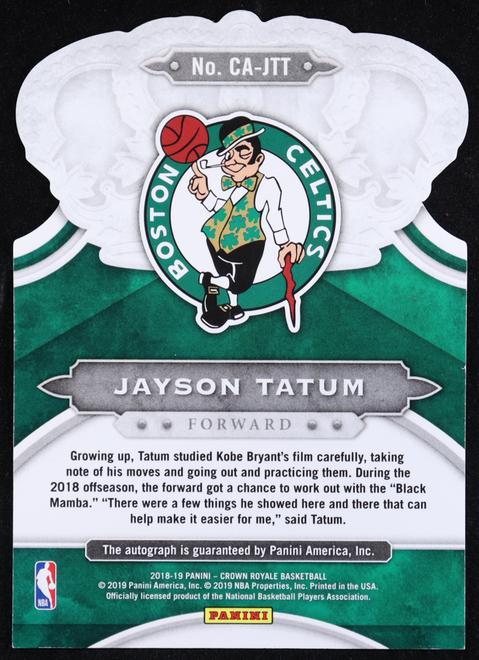 Jayson Tatum 2018-19 Crown Royale Crown Autographs Purple #48 #06/25 at PristineAuction.com Jayson Tatum 2018-19 Crown Royale Crown Autographs Purple #48 #06/25 at PristineAuction.com