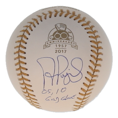 Albert Pujols Signed 2017 Gold Glove Award Ceremony Logo Baseball Inscribed "05, 10 Gold Glove" (Beckett) at PristineAuction.com Albert Pujols Signed 2017 Gold Glove Award Ceremony Logo Baseball Inscribed "05, 10 Gold Glove" (Beckett) at PristineAuction.com