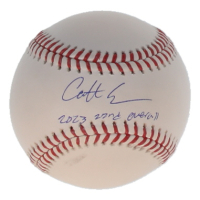 Colt Emerson Signed OML Baseball Inscribed "2023 22nd Overall" (Beckett) at PristineAuction.com