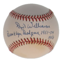 Dick Williams Signed ONL Baseball Inscribed "Brooklyn Dodgers 1951-54 1956" (JSA) at PristineAuction.com