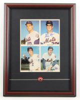 Nolan Ryan Signed 1968 Mets Uncut Custom Framed Sheet Display with Mets Logo Pin (PSA) at PristineAuction.com