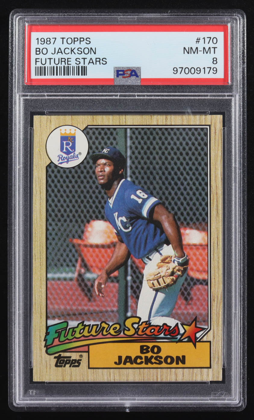Bo Jackson 1987 Topps Future Stars #170 RC (PSA 8) at PristineAuction.com Bo Jackson 1987 Topps Future Stars #170 RC (PSA 8) at PristineAuction.com