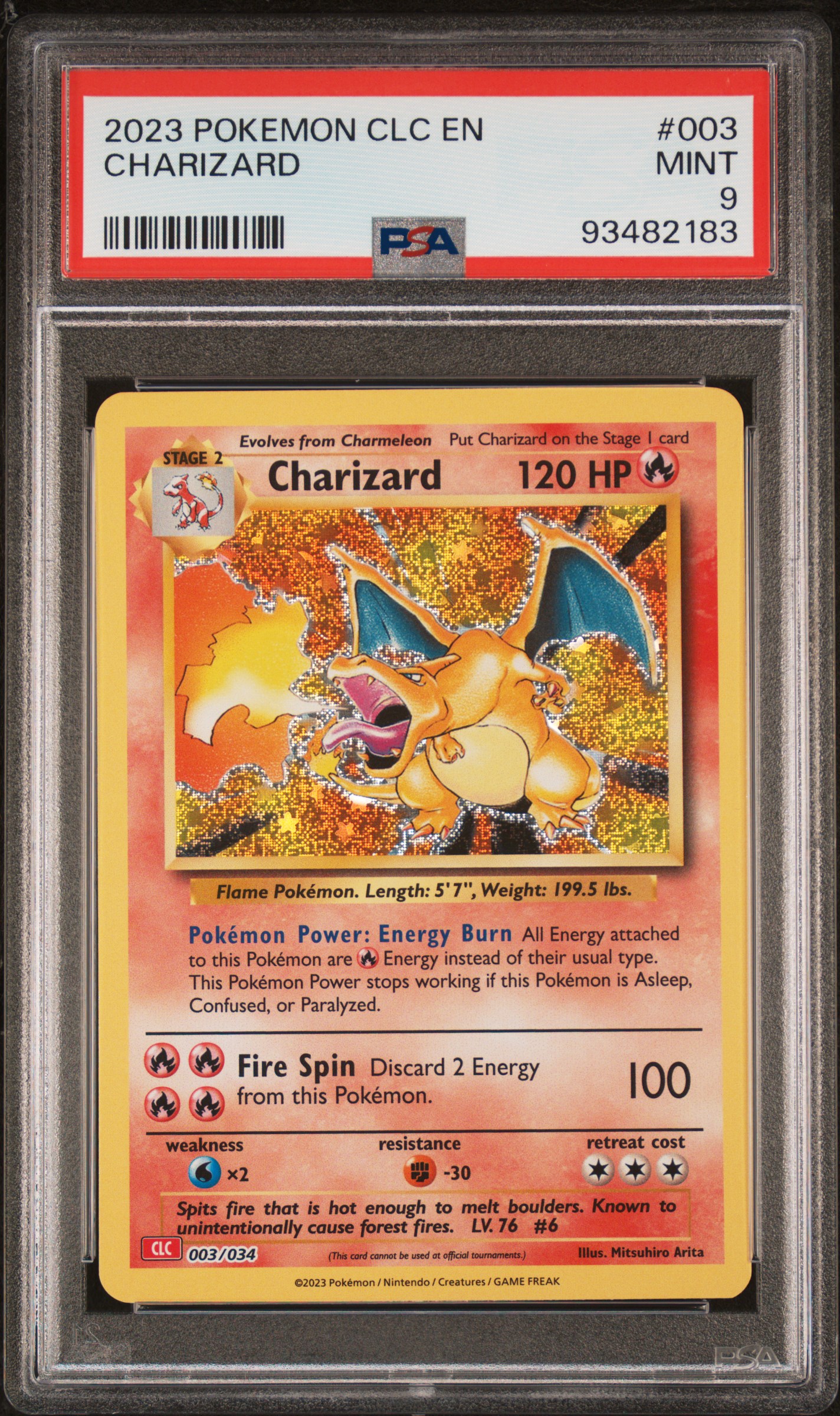 Charizard 2023 Pokemon CLC-Trading Card Game Classic Charizard & HO-OH Ex Deck #003 Holo (PSA 9) at PristineAuction.com Charizard 2023 Pokemon CLC-Trading Card Game Classic Charizard & HO-OH Ex Deck #003 Holo (PSA 9) at PristineAuction.com