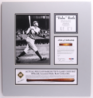 Babe Ruth Yankees Custom Matted Game-Used Baseball Bat Piece Display (PSA) at PristineAuction.com
