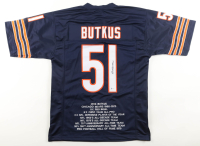 Dick Butkus Signed Career Highlight Stat Jersey (Beckett) at PristineAuction.com