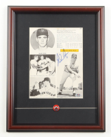 Nolan Ryan Signed 1968 Rookie Year Custom Framed Program Sheet Display with Mets Logo Pin (PSA) at PristineAuction.com