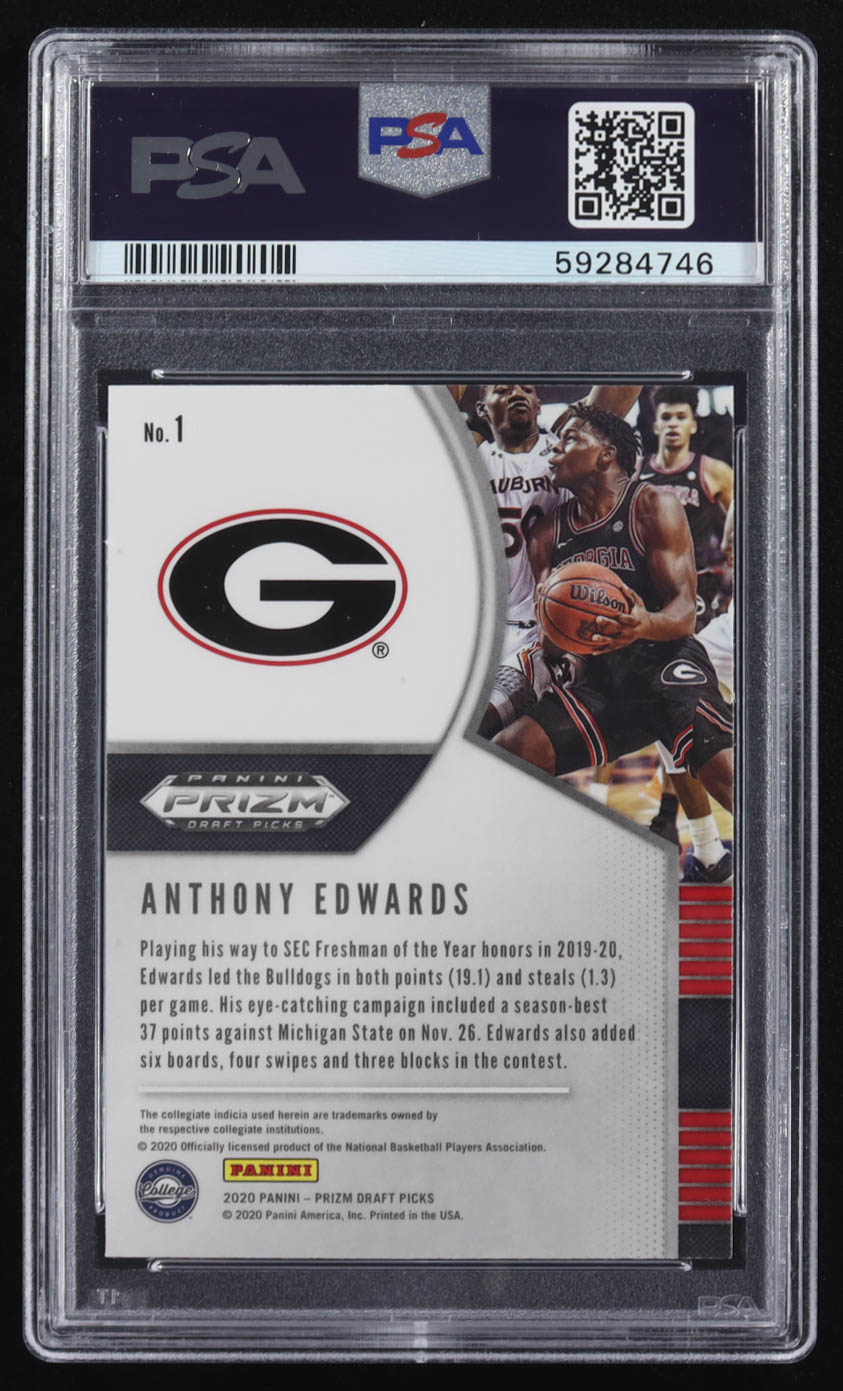 Anthony Edwards 2020-21 Panini Prizm Draft Picks #1 RC (PSA 10) at PristineAuction.com Anthony Edwards 2020-21 Panini Prizm Draft Picks #1 RC (PSA 10) at PristineAuction.com