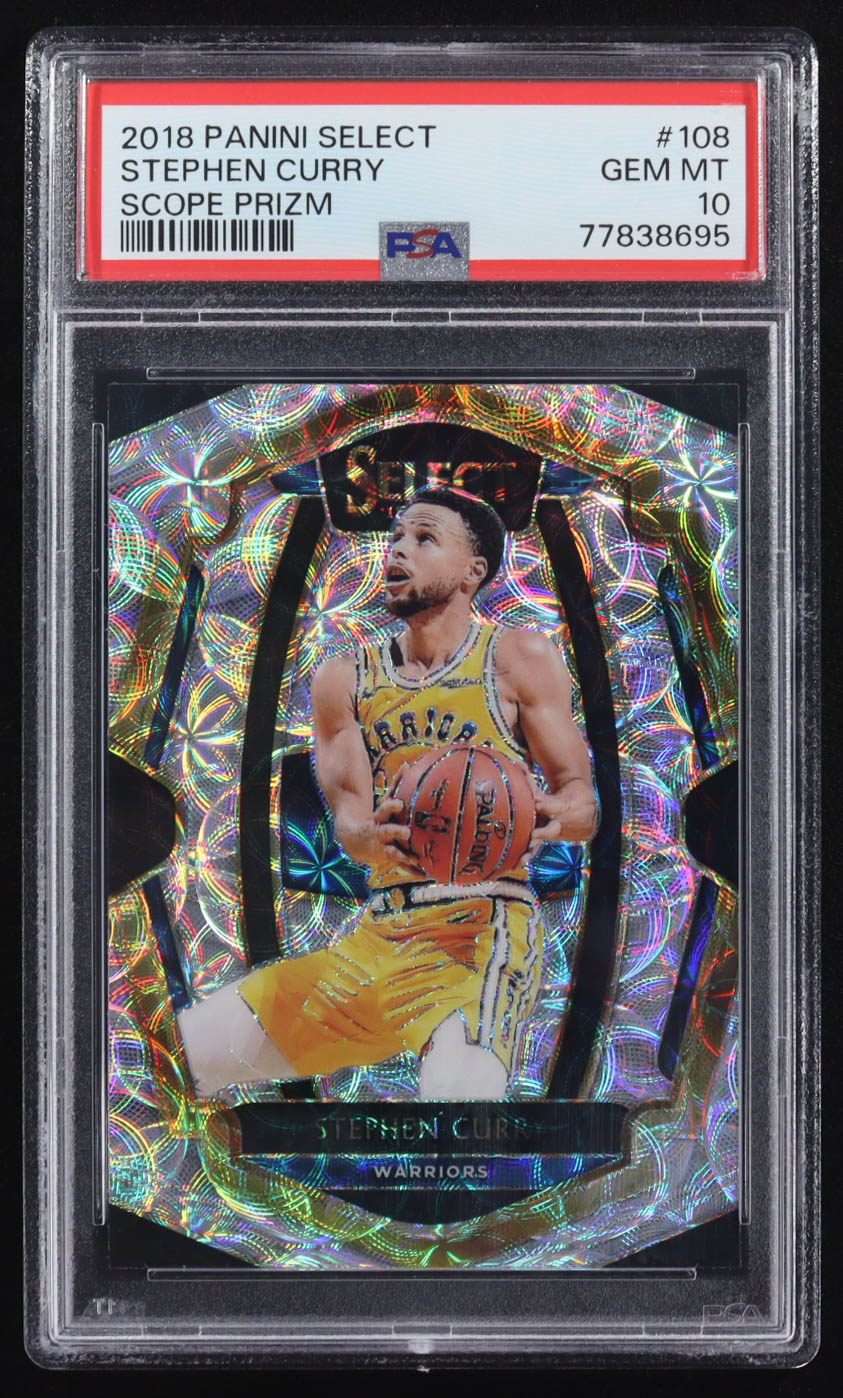 Stephen Curry 2018-19 Select Prizms Scope #108 (PSA 10) at PristineAuction.com Stephen Curry 2018-19 Select Prizms Scope #108 (PSA 10) at PristineAuction.com