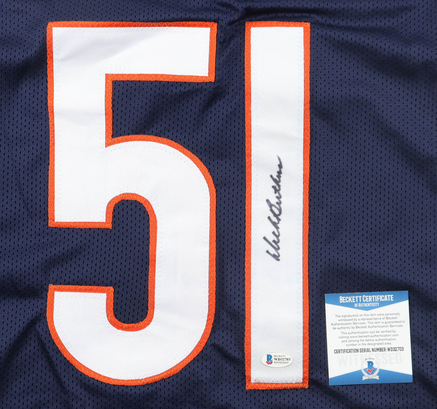 Dick Butkus Signed Jersey (Beckett) at PristineAuction.com Dick Butkus Signed Jersey (Beckett) at PristineAuction.com