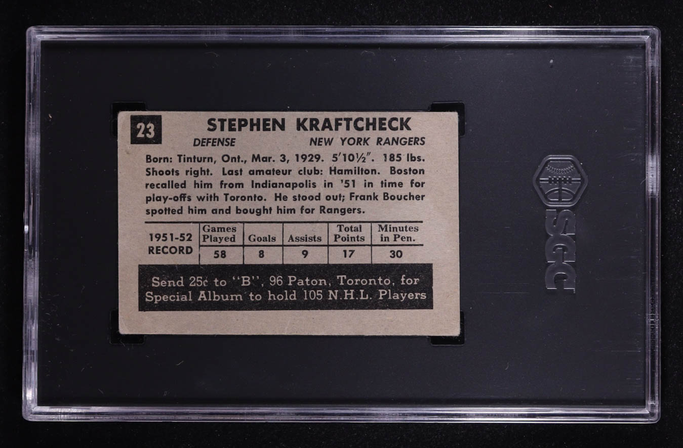 Stephen Kraftcheck 1952-53 Parkhurst #23 (SGC 1.5) at PristineAuction.com Stephen Kraftcheck 1952-53 Parkhurst #23 (SGC 1.5) at PristineAuction.com