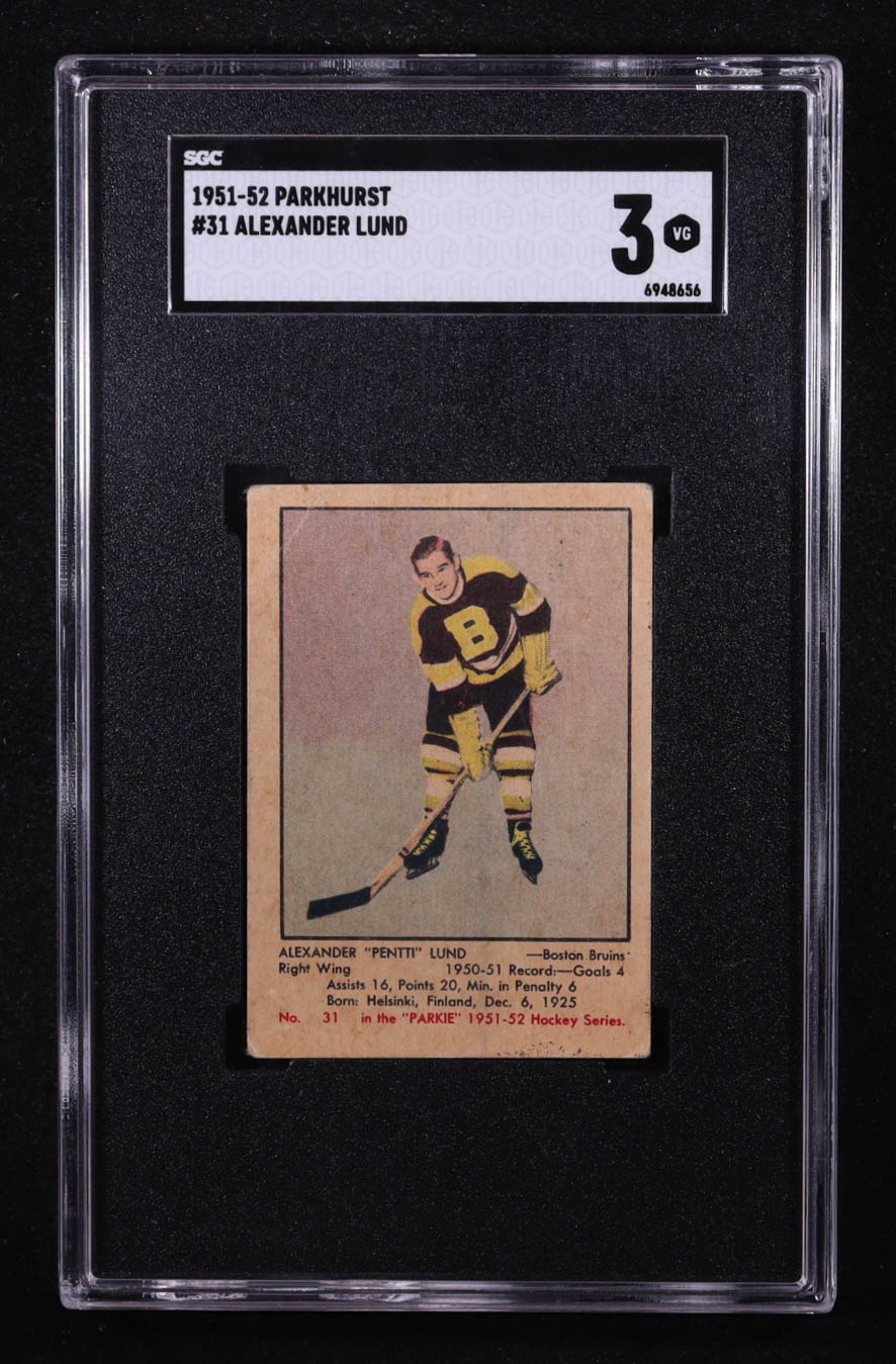 Alexander Lund 1951-52 Parkhurst #31 (SGC 3) at PristineAuction.com Alexander Lund 1951-52 Parkhurst #31 (SGC 3) at PristineAuction.com