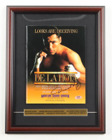 De La Hoya Signed "Madison Square Garden" Custom Framed Fight Program Display with Stat Plaque (PSA) at PristineAuction.com