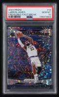 LeBron James 2024-25 Panini Prizm Fireworks Prizms Fast Break #19 (PSA 10) at PristineAuction.com