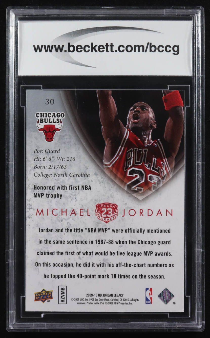 Michael Jordan 2009-10 Upper Deck Michael Jordan Legacy Collection Gold #30 (BCCG 10) at PristineAuction.com Michael Jordan 2009-10 Upper Deck Michael Jordan Legacy Collection Gold #30 (BCCG 10) at PristineAuction.com