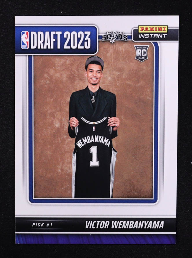 Victor Wembanyama 2023-24 Panini Instant NBA Draft Night 2023 #DN-1 RC #1/31324 at PristineAuction.com Victor Wembanyama 2023-24 Panini Instant NBA Draft Night 2023 #DN-1 RC #1/31324 at PristineAuction.com