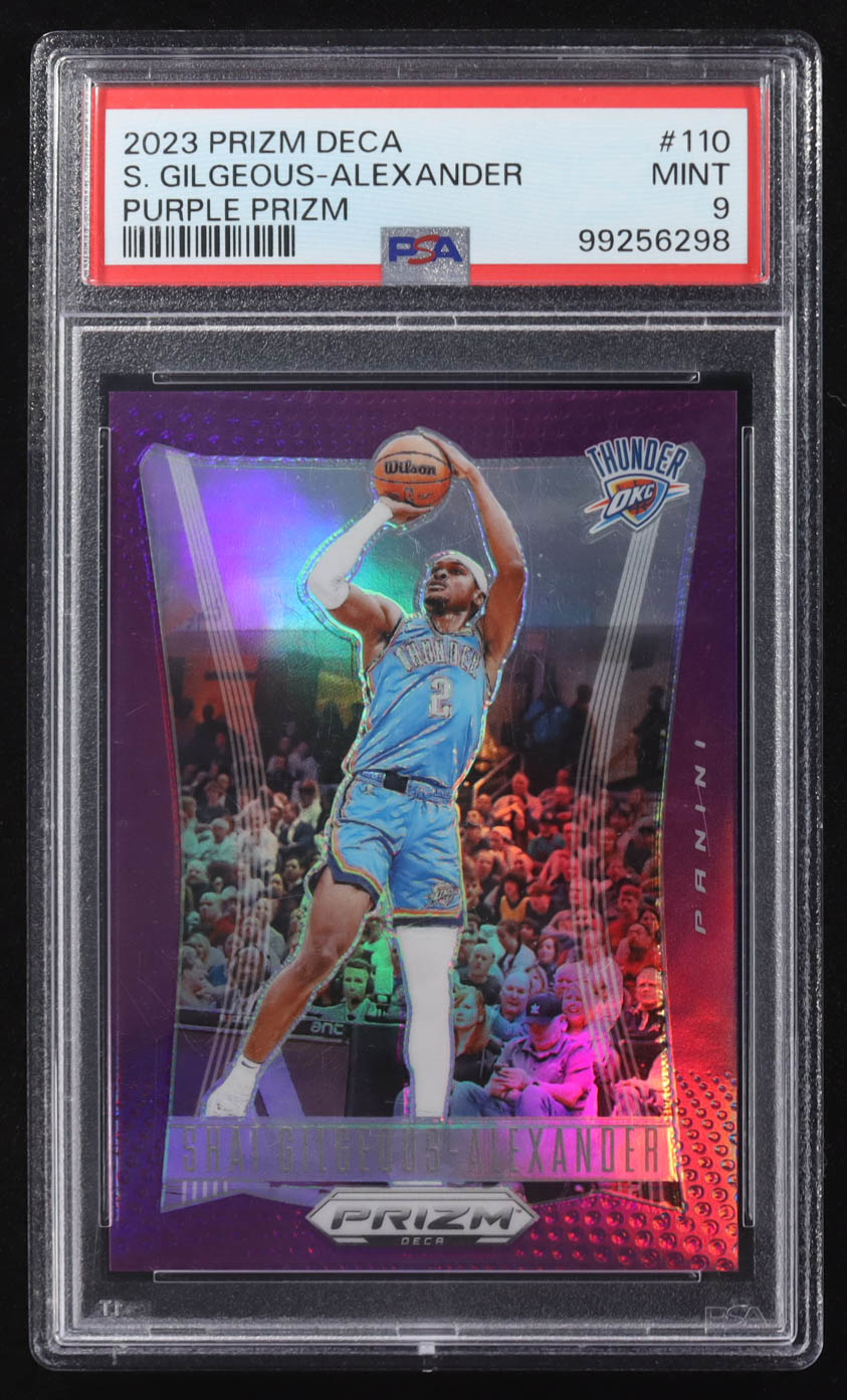 Shai Gilgeous-Alexander 2023-24 Panini Prizm Deca Prizms Purple #110 #49/99 (PSA 9) at PristineAuction.com Shai Gilgeous-Alexander 2023-24 Panini Prizm Deca Prizms Purple #110 #49/99 (PSA 9) at PristineAuction.com