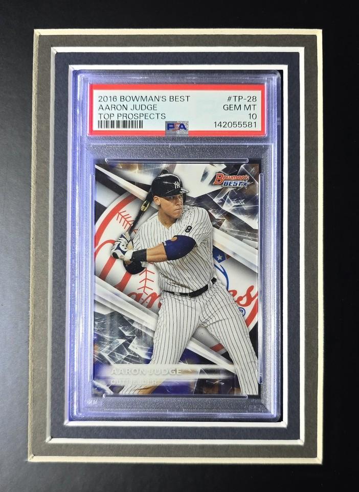 Aaron Judge Signed Yankees Custom Framed Nike Jersey Inscribed "25 AL MVP" with LED Display & (2) PSA 10 Graded Rookie Cards (Fanatics & MLB) at PristineAuction.com Aaron Judge Signed Yankees Custom Framed Nike Jersey Inscribed "25 AL MVP" with LED Display & (2) PSA 10 Graded Rookie Cards (Fanatics & MLB) at PristineAuction.com