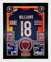 Caleb Williams Signed Bears Custom Framed Nike Jersey with LED Display & (2) PSA 10 Graded Rookie Cards (Fanatics) at PristineAuction.com