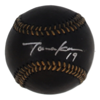Masahiro Tanaka Signed OML Black Leather Baseball (JSA) at PristineAuction.com