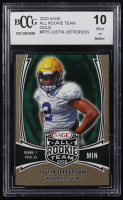 Justin Jefferson 2020 SAGE All Rookie Team Gold #RT5 RC (BCCG 10) at PristineAuction.com