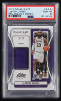 LeBron James 2023-24 Immaculate Collection Remarkable Jerseys #6 #20/99 (PSA 10) at PristineAuction.com