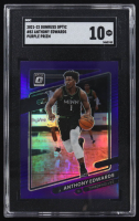 Anthony Edwards 2021-22 Donruss Optic Purple #83 ERR Partial Stats Back (SGC 10) at PristineAuction.com