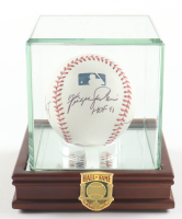 OML Baseball with Display Case Signed by (5) with Frank Robinson, Fergie Jenkins, Gaylord Perry, Rollie Fingers with Multiple Inscriptions (PSA) at PristineAuction.com