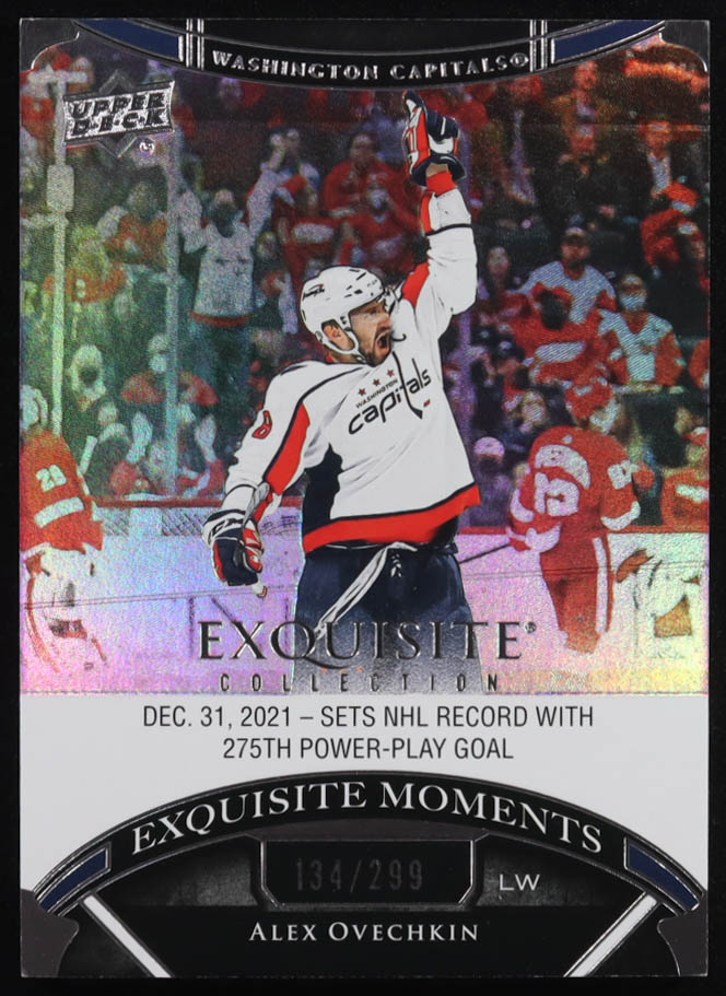Alex Ovechkin 2022-23 Exquisite Collection Moments #ECMAO #134/299 at PristineAuction.com Alex Ovechkin 2022-23 Exquisite Collection Moments #ECMAO #134/299 at PristineAuction.com