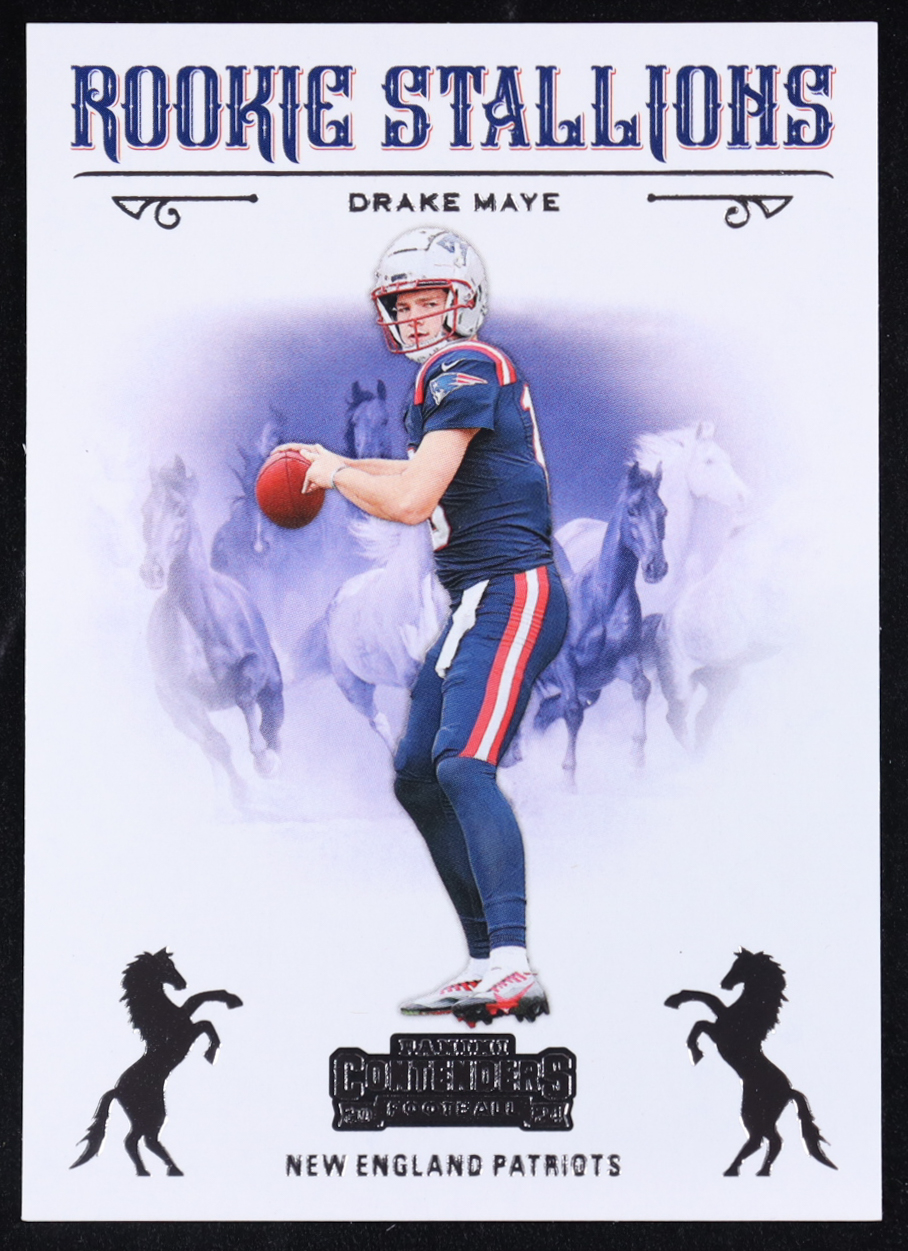 Drake Maye 2024 Panini Contenders Rookie Stallions #4 RC at PristineAuction.com Drake Maye 2024 Panini Contenders Rookie Stallions #4 RC at PristineAuction.com