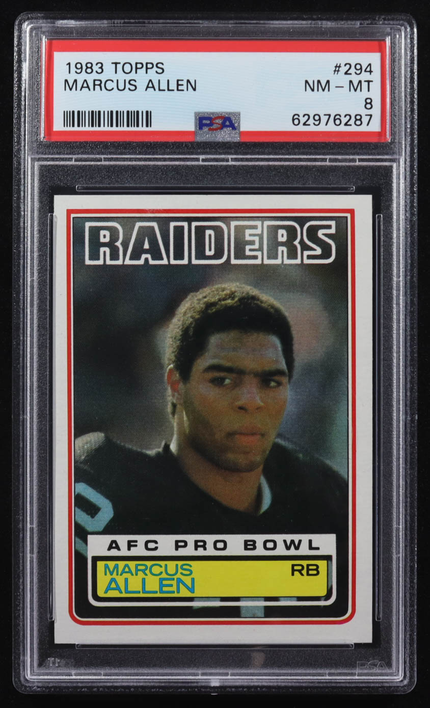 Marcus Allen 1983 Topps #294 DP RC (PSA 8) at PristineAuction.com Marcus Allen 1983 Topps #294 DP RC (PSA 8) at PristineAuction.com