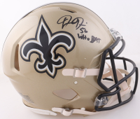 Demario Davis Signed Saints Full-Size Authentic On-Field Speed Helmet Inscribed "Who DAT" (Radtke) at PristineAuction.com