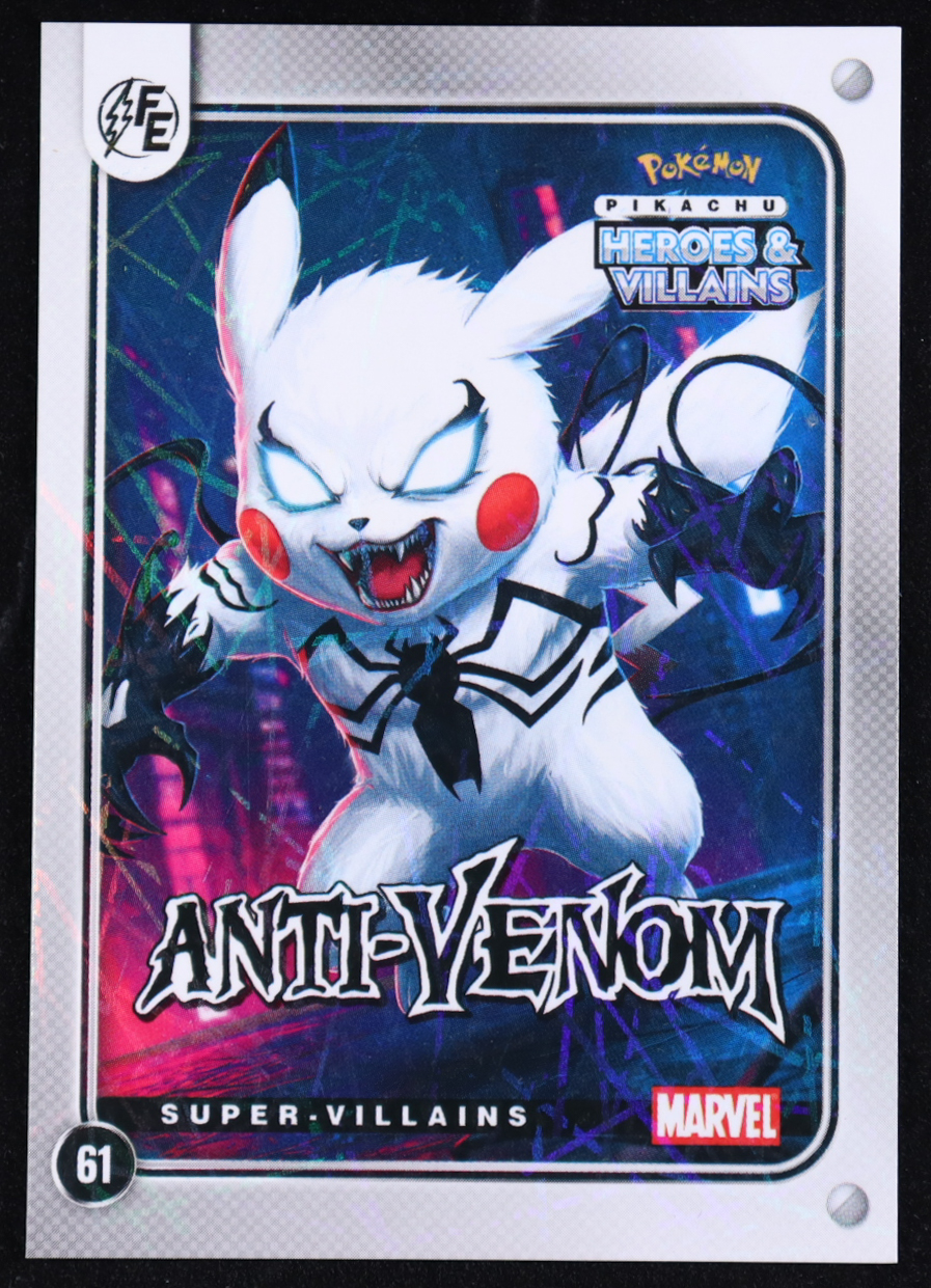 Anti-Venom 2025 Flash Edition Pikachu Cosplay Heroes & Villains #61 Lazer Holo at PristineAuction.com Anti-Venom 2025 Flash Edition Pikachu Cosplay Heroes & Villains #61 Lazer Holo at PristineAuction.com