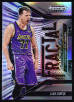 Luka Doncic 2024-25 Panini Prizm Black Fractal Prizms Silver #2 at PristineAuction.com