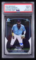 Junior Caminero Signed 2023 Bowman Chrome Prospects #BCP61 (PSA 9 | Autograph Grade 10) at PristineAuction.com