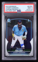Junior Caminero Signed 2023 Bowman Chrome Prospects #BCP61 (PSA 9 | Autograph Grade 10) at PristineAuction.com