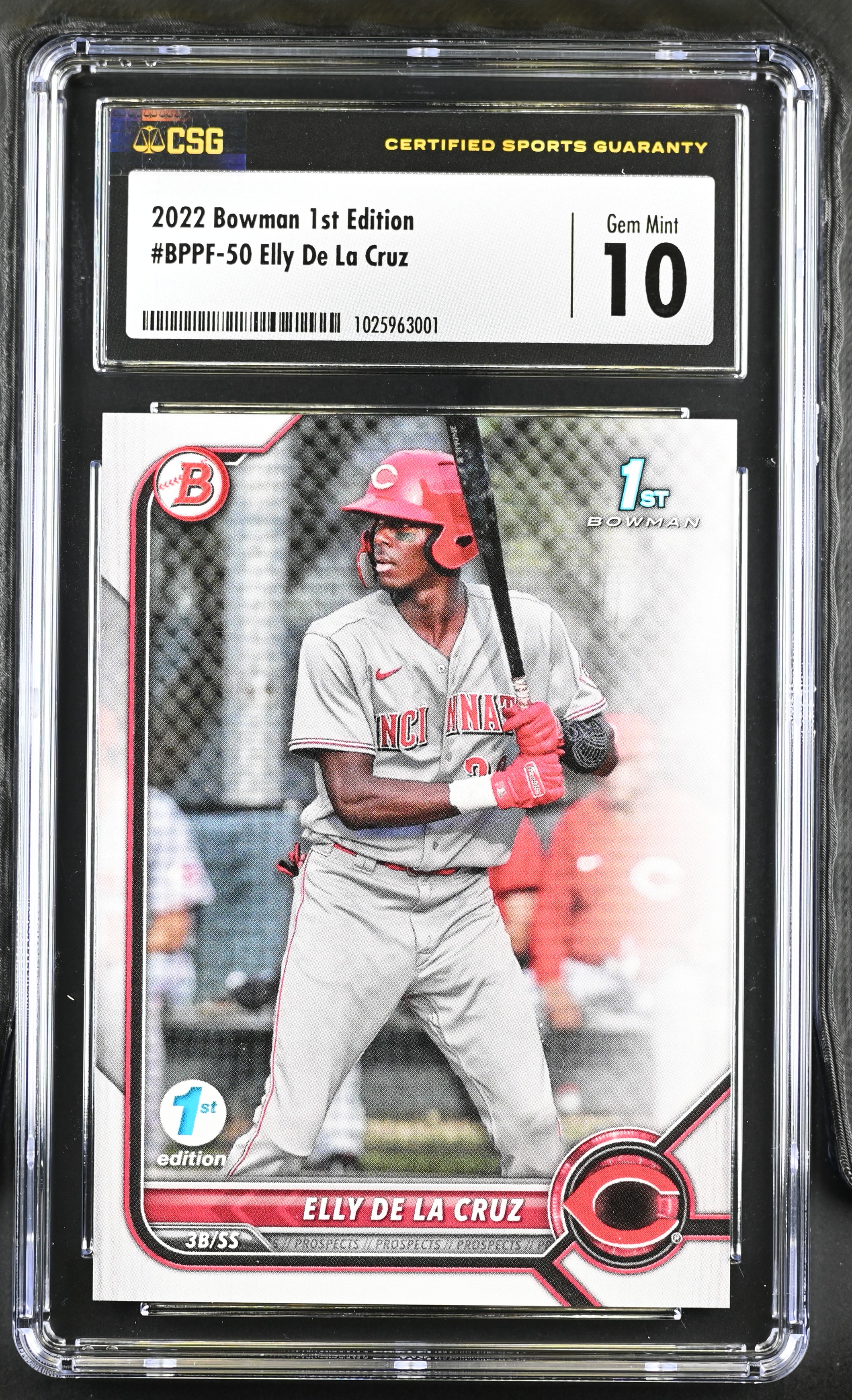 Elly De La Cruz 2022 Bowman 1st Edition #BPPF-50 RC (CSG 10) at PristineAuction.com Elly De La Cruz 2022 Bowman 1st Edition #BPPF-50 RC (CSG 10) at PristineAuction.com
