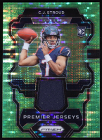CJ Stroud 2023 Panini Prizm Premier Jerseys Neon Green Pulsar #2 RC at PristineAuction.com