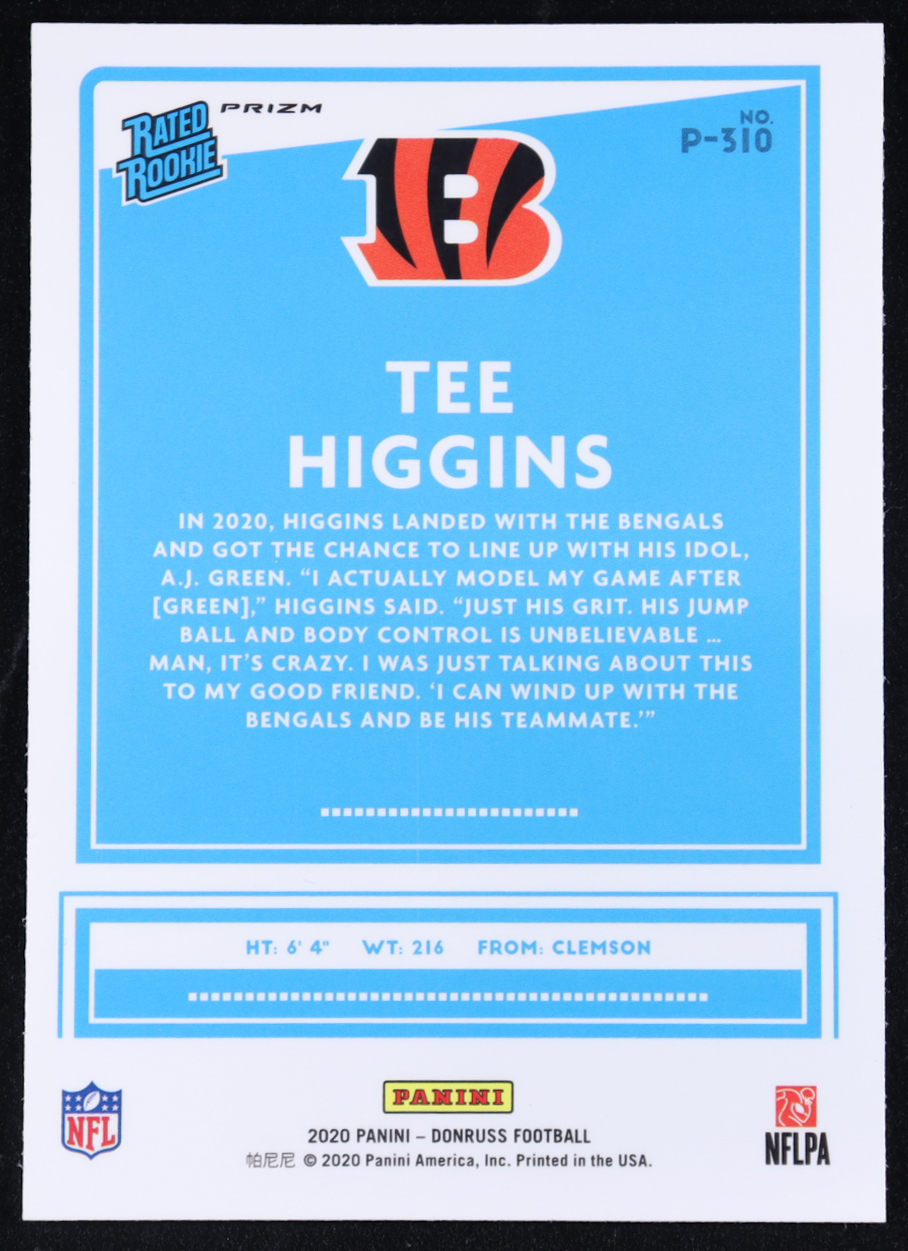 Tee Higgins 2020 Donruss Optic Preview Pink #P310 RC at PristineAuction.com Tee Higgins 2020 Donruss Optic Preview Pink #P310 RC at PristineAuction.com