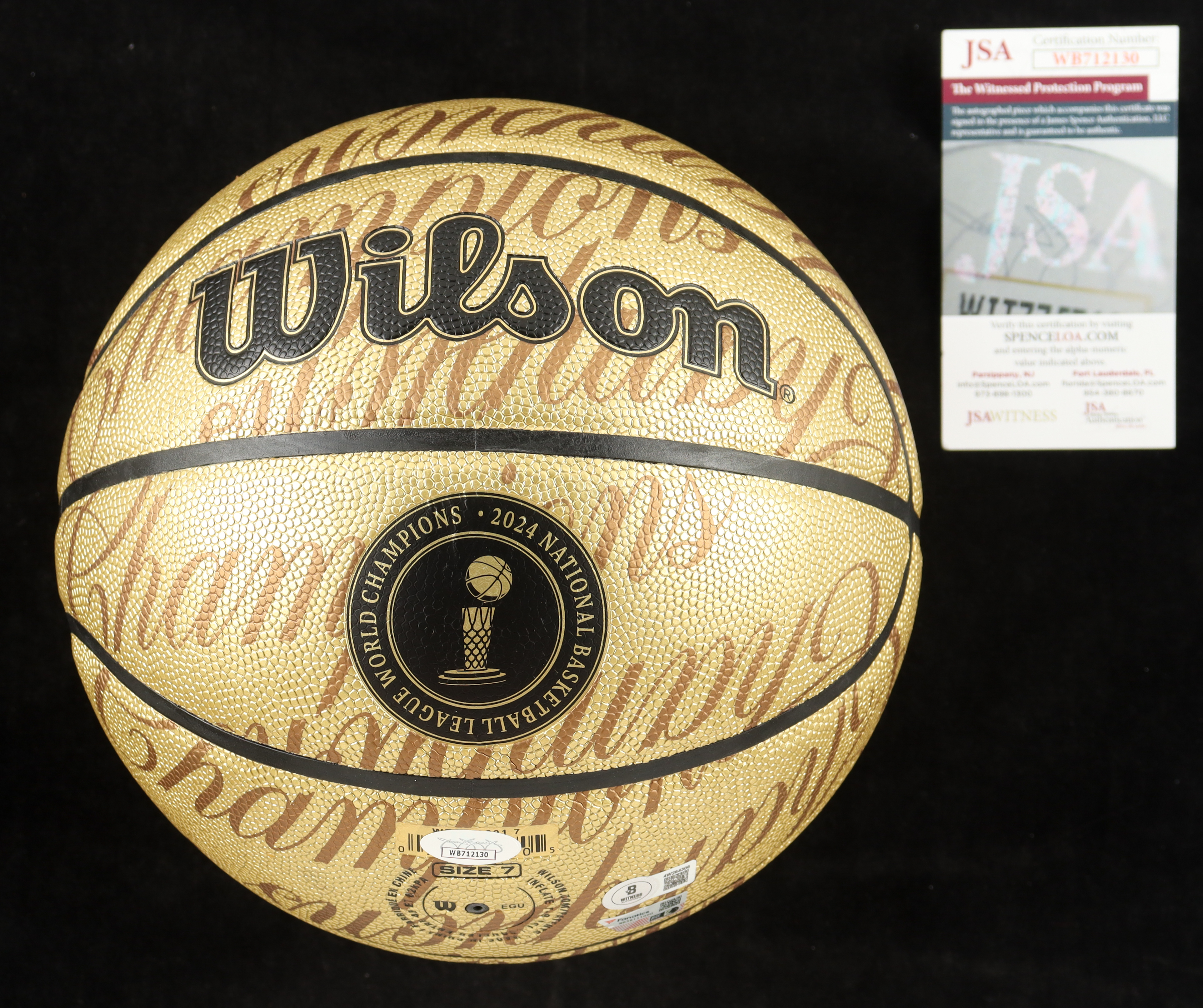 2024 Official Finals Celtics NBA World Champions Logo Basketball Signed By (6) with Jayson Tatum, Jaylen Brown, Jrue Holiday, Al Horford (JSA, Beckett & Fanatics) at PristineAuction.com 2024 Official Finals Celtics NBA World Champions Logo Basketball Signed By (6) with Jayson Tatum, Jaylen Brown, Jrue Holiday, Al Horford (JSA, Beckett & Fanatics) at PristineAuction.com